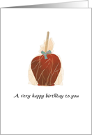 For Surrogate Mother on her Birthday Gift Wrapped Toffee Apple card