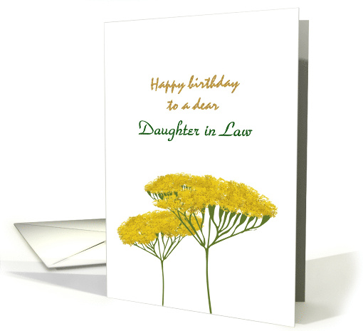 Birthday for Daughter in Law Pretty Yellow Achillea card (1312542)