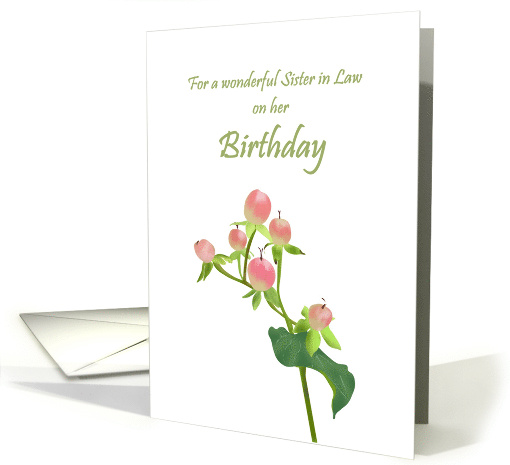 Birthday Sister in Law Fruits of the Hypericum St John's Wort card