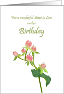 Birthday Sister in Law Fruits of the Hypericum St John’s Wort card