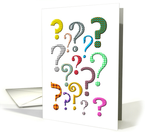 Lots Of Question Marks Blank card (1314762)