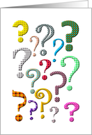 Lots Of Question Marks Blank card