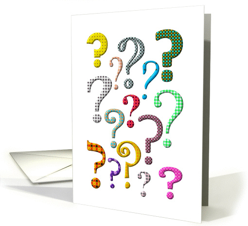 Lots of question marks, Blank card (1314762)