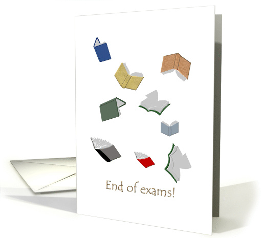End Of Exams Books Thrown Into The Air card (1314764)