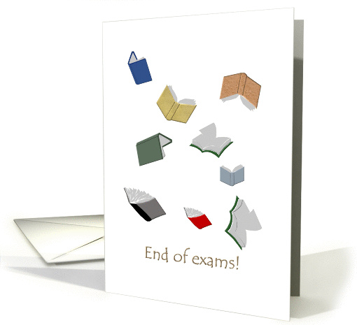 End of exams, books thrown into the air card (1314764)