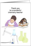 Thank You Chemistry Teacher Young Man Doing His Homework card