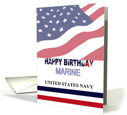 Birthday for United States Navy Sailor Stars and Stripes card