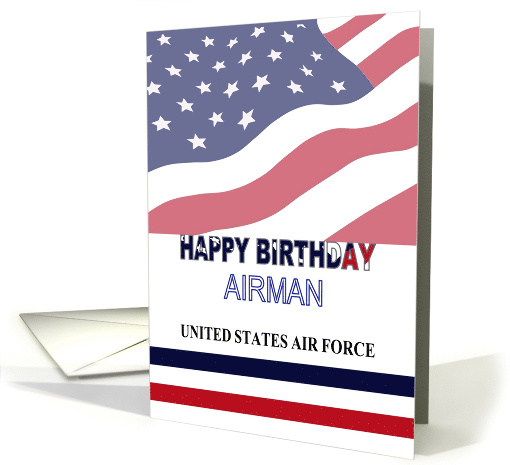 Birthday For United States Air Force Airman Stars And Stripes card