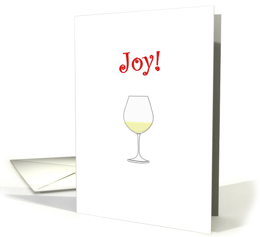 Joy A Glass Of White Wine Christmas card (1317770)