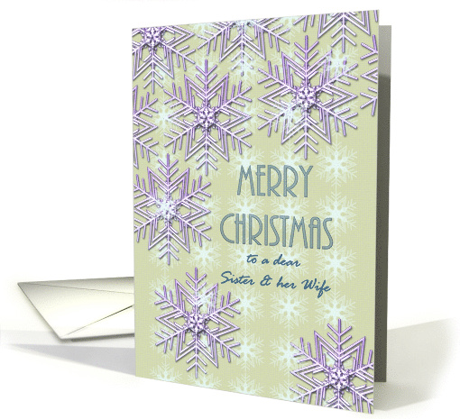 Christmas For Sister And Wife Pretty Snowflakes card (1317958)