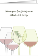 Thank You For Hosting Retirement Party Glasses Of Wine card