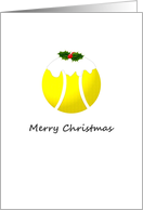 Christmas Tennis Ball With Icing On Top and Holly Berries card