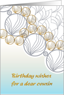 Birthday for Cousin Geometric Shapes card