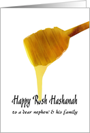 Rosh Hashanah for Nephew and Family Honey on Honey Spoon card
