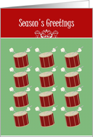 Season’s Greetings Twelve Drummers 12 Days of Christmas card