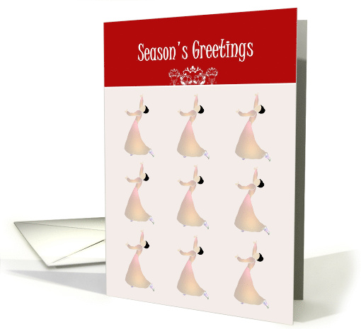 Season's Greetings Nine Ladies Dancing 12 Days of Christmas card