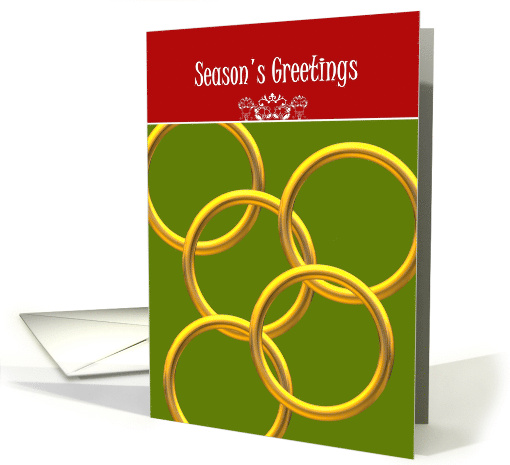 Season's Greetings Five Gold Rings 12 Days of Christmas card (1323078)