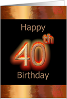 40th Birthday On Fire card