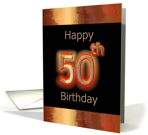 50th Birthday On Fire card (1325946)