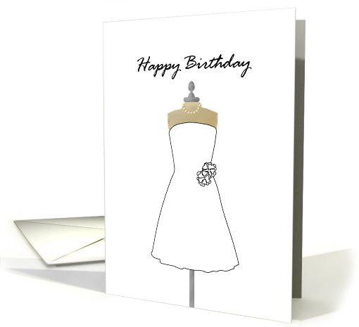 Birthday for Her Dress on Tailor's Dummy card (1326418)