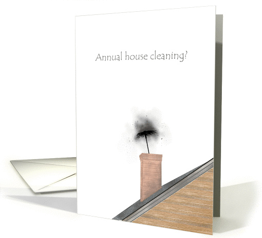 Annual house cleaning, chimney sweeping card (1326614)