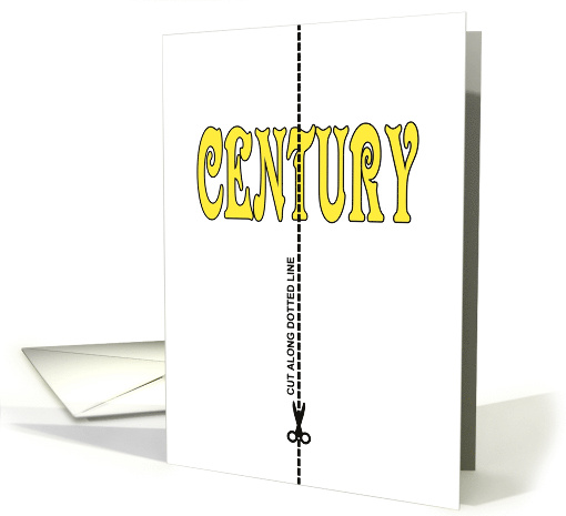 50th Birthday Half A Century Cut Along Dotted Line card (1328562)
