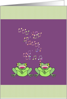 Birthday Singing Frogs card