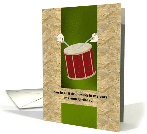 Birthday Pair Of Hands Playing On A Drum card (1330560)