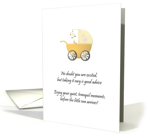 Baby Shower Poem Cute Pram Humor card (1330572)