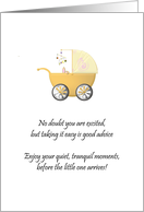 Baby Shower Poem Cute Pram Humor card