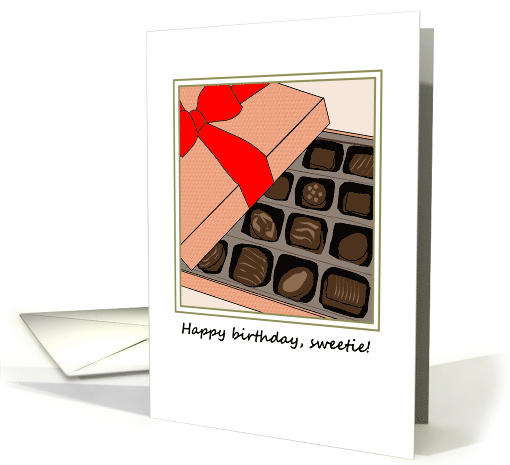 A Box Of Yummy Chocolates Birthday card (1330582)
