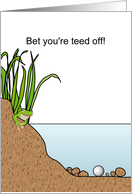 Encouragement For Golfer Golf Ball In The Water card