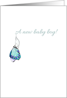 Congratulations becoming parents to baby boy, chrysalis card