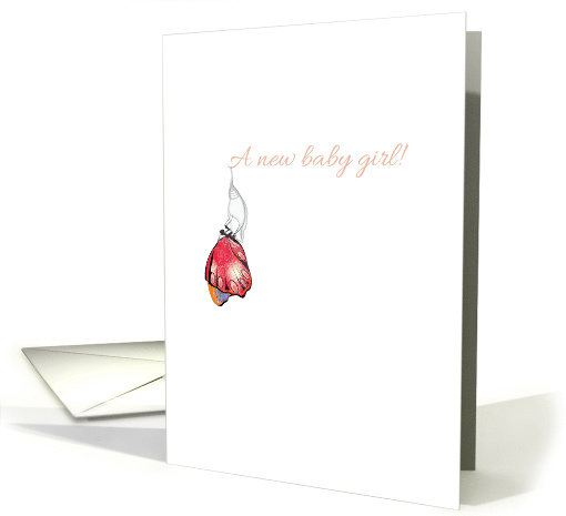 Congratulations Becoming Parents to Baby Girl Chrysalis card (1332238)