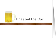 Passed Bar Exam Announcement A Glass Of Beer On The Bar card