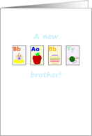 Congratulations on New Baby Brother Colorful Picture Cards