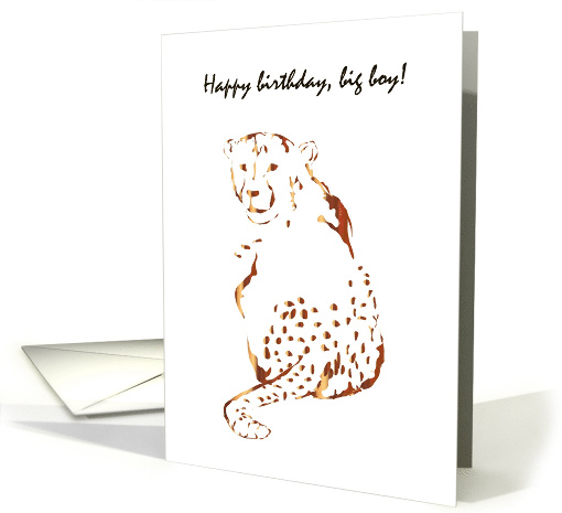 Birthday for Him Profile of a Cheetah card (1333498)