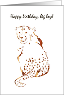 Birthday for Him Profile of a Cheetah card