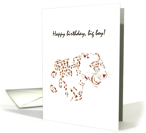 Birthday for Him Profile of a Jaguar Growling card (1333502)