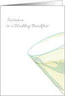 Invitation To A Wedding Breakfast Tilted Glass Of Champagne card