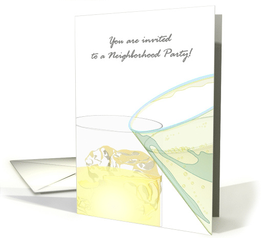 Invitation to a Neighborhood Party Whisky and Champagne card (1333934)