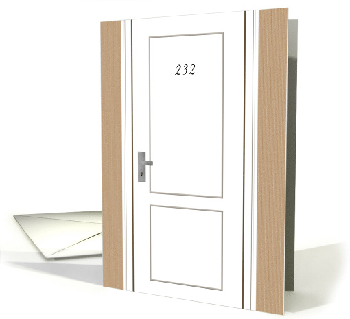 Congratulations New Apartment Customize Apartment Number on Door card