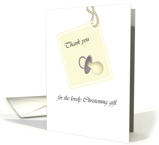 Thank you for Christening gift, thank you tag with... (1334422)