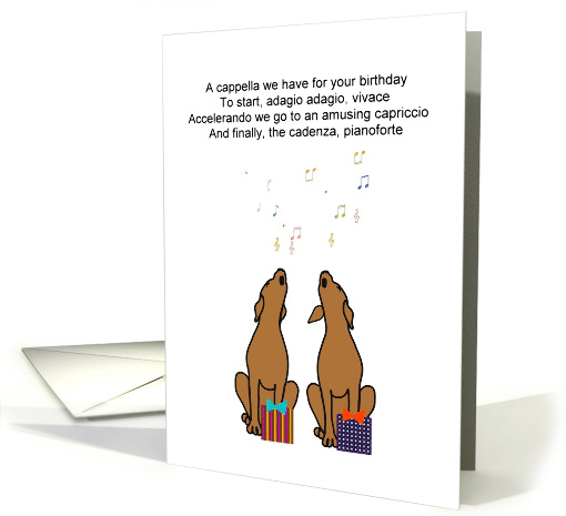 Dogs Singing A Cappella Birthday card (1335748)