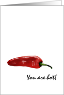 You Are Hot Red Chili Pepper card