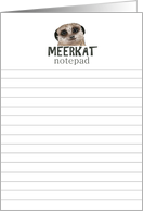 Meerkat notepad, Blank card