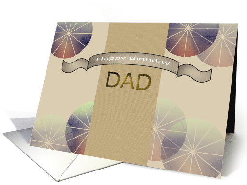 Birthday for Dad Banners and Patterned Spheres card (1336986)