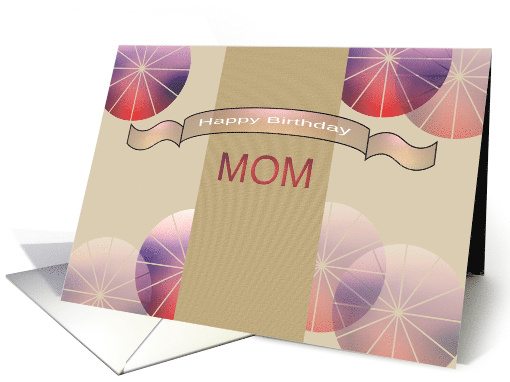 Birthday for Mom Banners and Patterned Spheres card (1336998)
