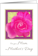 Pretty Pink Rose for Mom from Daughter on Mother’s Day card
