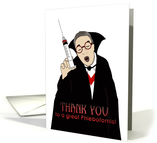 Thank You Phlebotomist Cartoon Vampire Phlebotomist... (1340066)